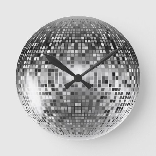 Disco Ball Round Clock