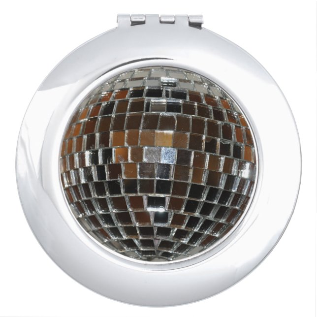 Disco Ball - Round Compact Mirror (Front)