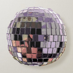Disco Ball -Sangria Round Pillow