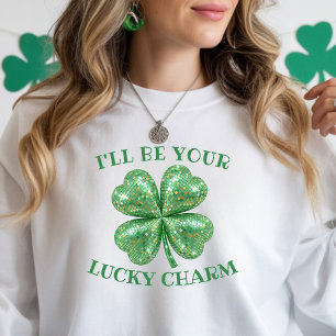 Disco Ball Shamrock St Patrick's Day Lucky Charm Tri-Blend Shirt