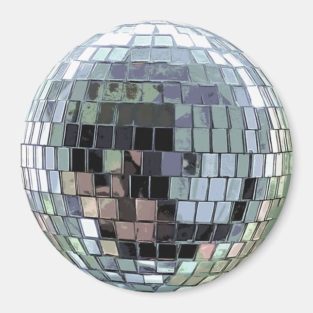 Disco Ball -Silver Magnet (Front)