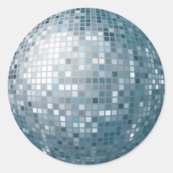 Disco Ball Silver Sticker by mistyqe at Zazzle