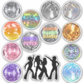 Round Disco Ball Stickers