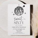 Disco Ball Sweet Sixty 60th Birthday Party Invitation<br><div class="desc">This is a Silver Disco Ball Sweet Sixty 60th Birthday Party Invitation!</div>