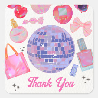 Disco Ball Thank You Sticker