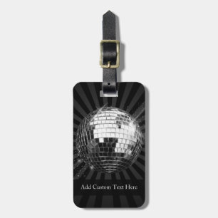 Disco Ball w/Black Background Luggage Tag