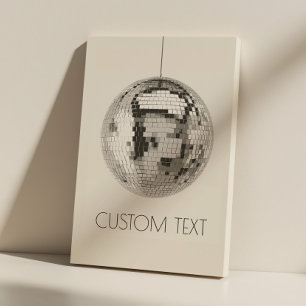 Disco Ball Wall Art Personalized Canvas