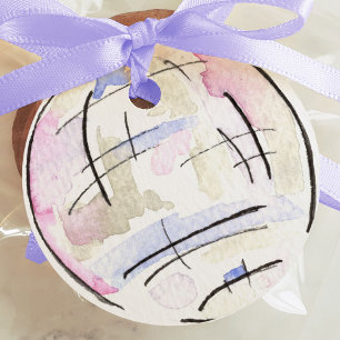 Disco Ball Watercolor Personalized Gift Favor Tags