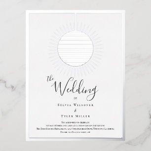 Disco Ball Wedding Foil Invitation Postcard