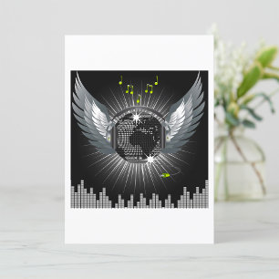 Disco Ball With Wings Invitation