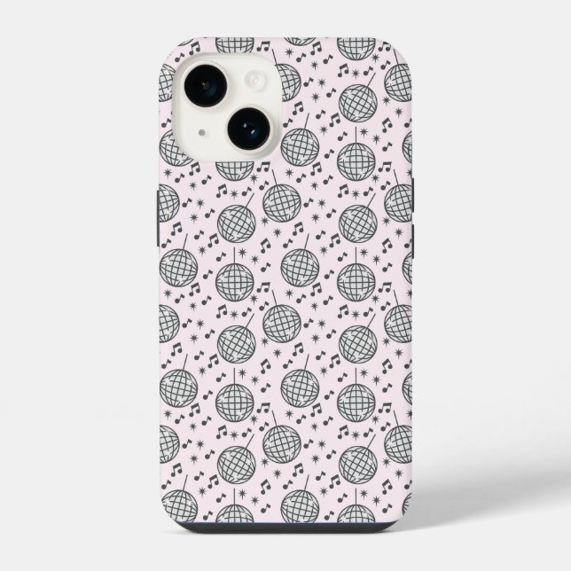 Disco Balls and Music Notes Iphone Case (Back)