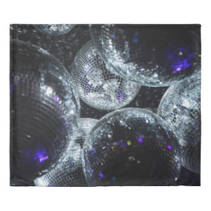 Disco Balls: Dark Party Atmosphere Duvet Cover