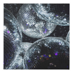 Disco Balls: Dark Party Atmosphere Faux Canvas Print
