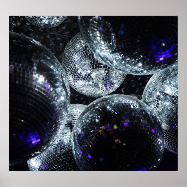 Disco Balls: Dark Party Atmosphere Poster (Front)