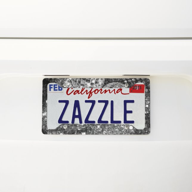 Disco Balls Glam #11 #retro #wall #art License Plate Frame (On Car)