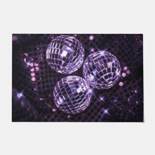 Disco Balls Glam 14 retro wall art Doormat