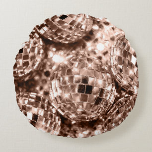 Disco Balls Glam 17 Round Pillow