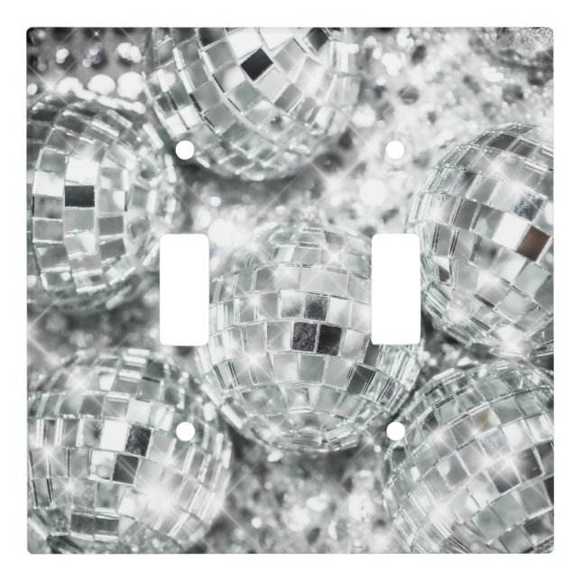 Disco Balls Glam #1 #retro #wall #art Light Switch Cover (Front)