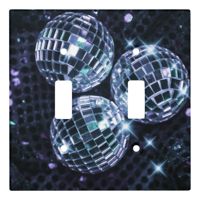 Disco Balls Glam #4 #retro #wall #art Light Switch Cover (Front)