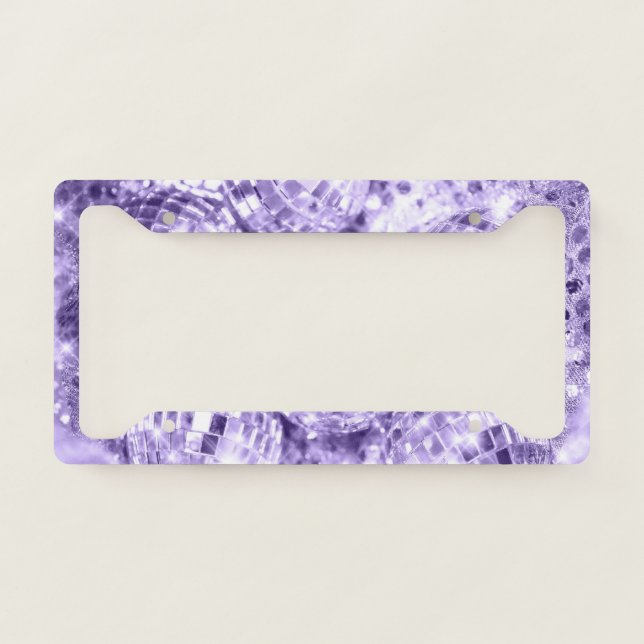 Disco Balls Glam #7 #retro #wall #art License Plate Frame (Front)