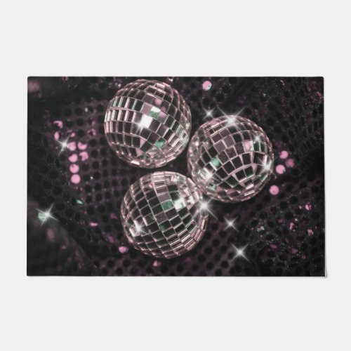 Disco Balls Glam 8 retro wall art Doormat