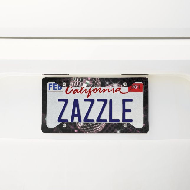 Disco Balls Glam #8 #retro #wall #art License Plate Frame (On Car)