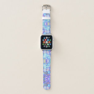 Disco balls in pastel rainbow colors - 3D optics Apple Watch Band