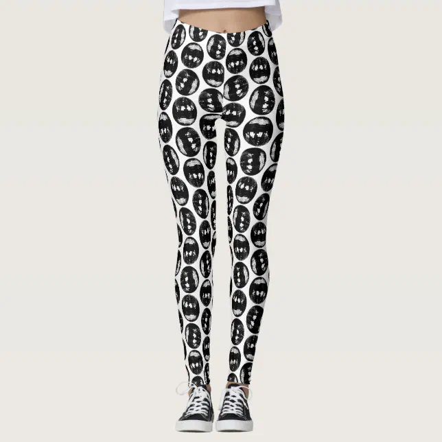 Disco Balls Mirror Ball Pattern CUSTOM BG COLOR Leggings Zazzle