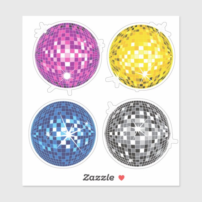 Disco Balls Sticker Set (Sheet)