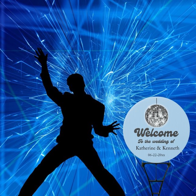 Disco Balls Welcome Wedding Sign (Creator Uploaded)
