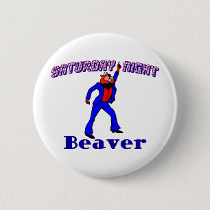 Disco Beaver Button