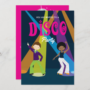 Disco Birthday Party invitation