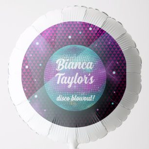 Disco Blowout Purple and Pink Birthday Party Balloon