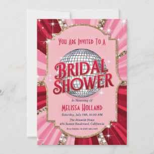 disco bridal shower invitation