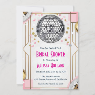 disco bridal shower invitation