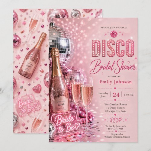 Disco Bridal Shower Invitation