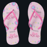 Disco Bride Squad Bachelorette Party  Flip Flops<br><div class="desc">Have fun at your bachelorette party
 with this cute Disco Bride Squad design.
For more,  visit the store.</div>
