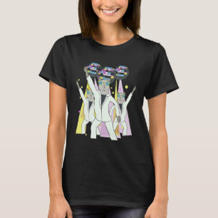 Disco Cat Kitten Party EDM Music Rave Techno T-Shirt