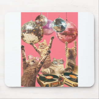 Disco Cat Mouse Pad
