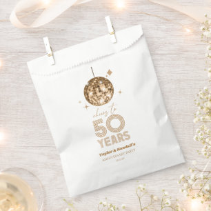 Disco Cheers 50 Years Wedding Anniversary Party Favor Bag