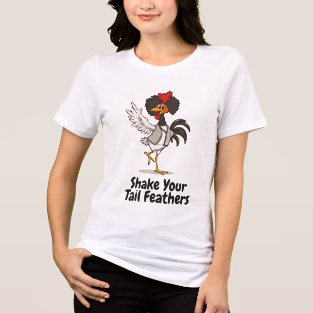 Disco Chicken Tri-Blend Shirt (Front)