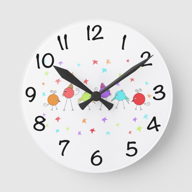 Disco Chicks Round Clock (Front)