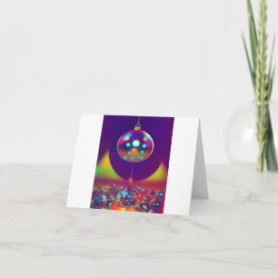 Disco Christmas ball holiday card