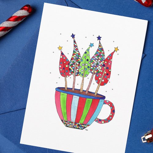 Disco Christmas Tea Card