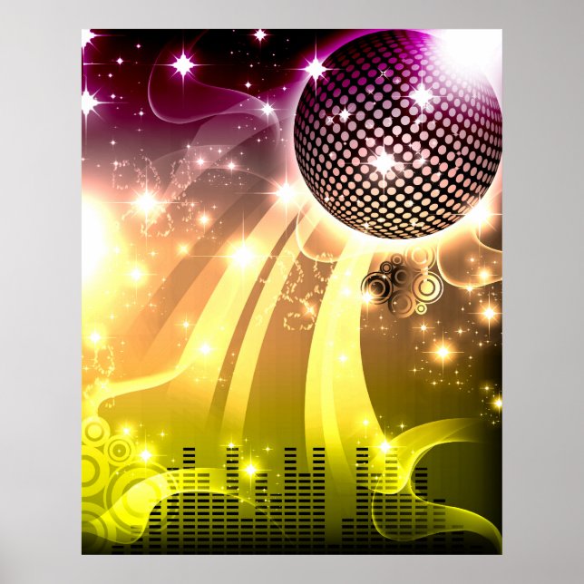 disco cityscape poster (Front)