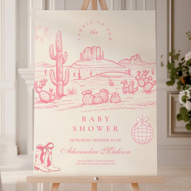 Disco Cowgirl Baby Shower Foam Board (Creator Uploaded)