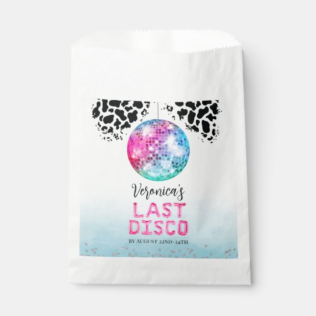 Disco Cowgirl Bachelorette Favor Bag (Front)