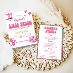 Disco Cowgirl Bachelorette Invitation