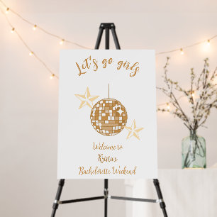 Disco Cowgirl Bachelorette Last Rodeo Foam Board