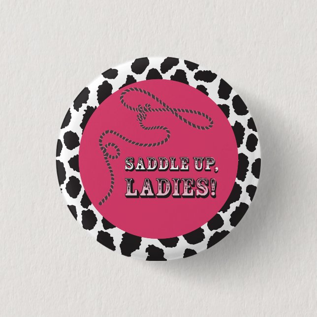 Disco Cowgirl Bachelorette Party Button (Front)